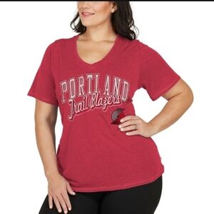 Portland Trail Blazers Touch by Alyssa Milano Women's Plus Size T-Shirt 2X Red